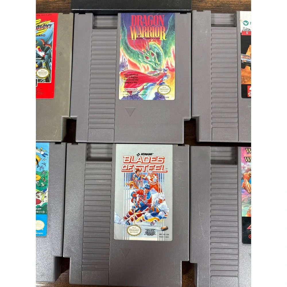 Nintendo NES Game Bundle Dragon Warrior Wizards & Warriors Blades‎ of Steel 6